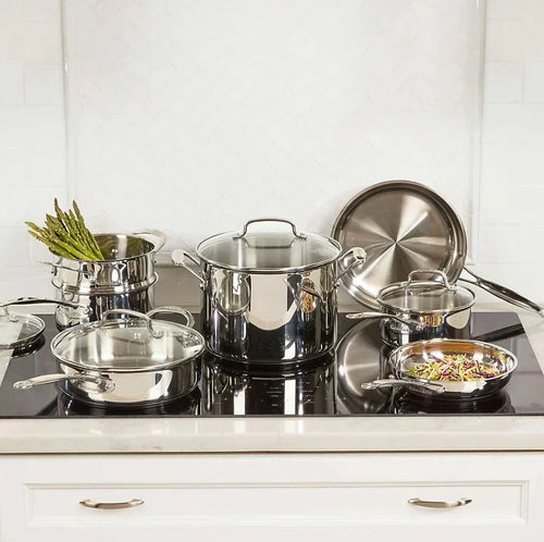11-Piece Cookware Set, Chef's Classic Stainless Steel Collection